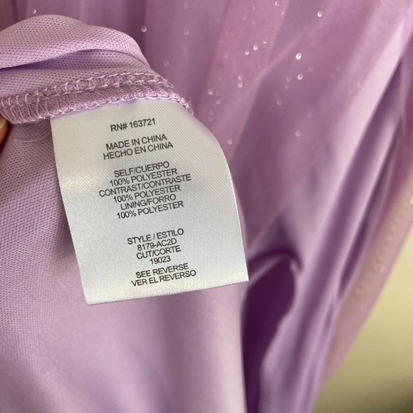 City Triangles Elegant Lavender Evening Gown Prom Dress Tulle Embroidered Floral - Picture 2 of 16